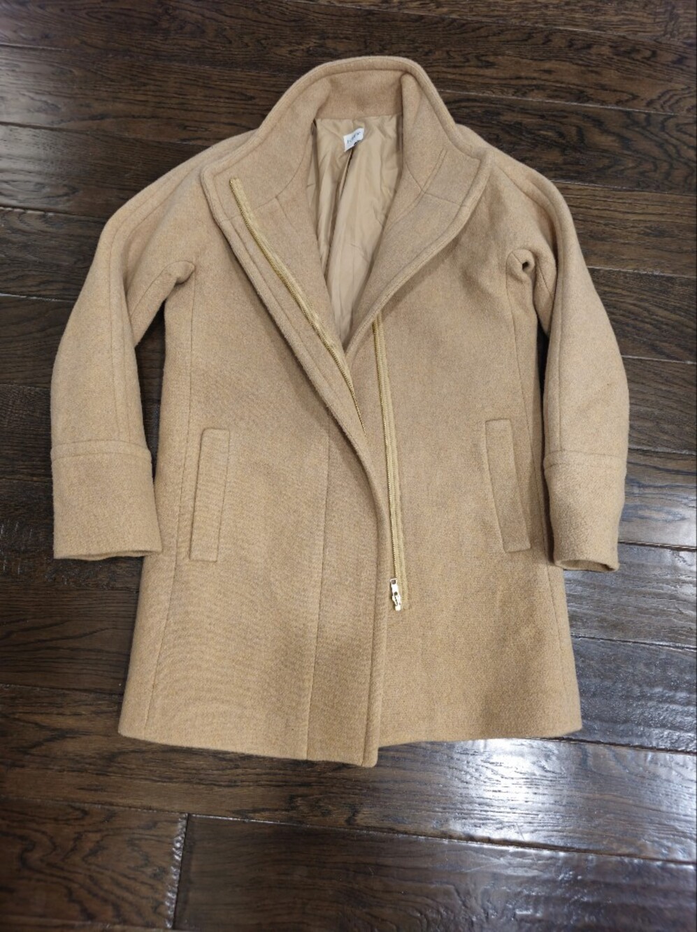 J Crew Cocoon Wool Peacoat| Tan | Size 0 | Great Condition